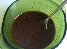 A bowl with the marinade mixture ready
